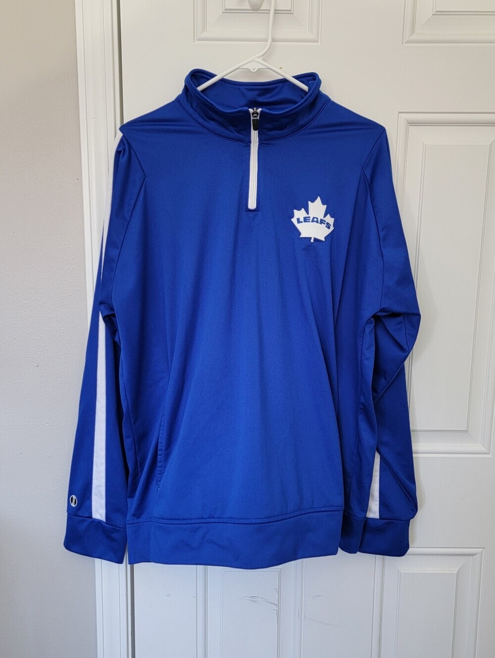 Holloway USA Toronto Maple Leafs  Royal Blue Quarter Zip Track Jacket Size XL